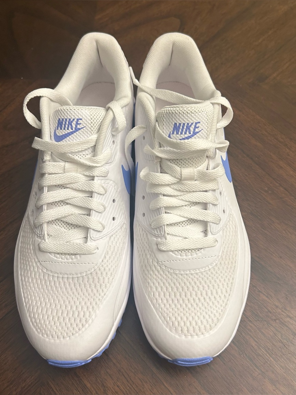 Nike Air Max 90 G Golf Shoes (HV9305-100, White/Royal Pulse) Size 9.5